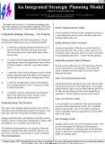 Strategic Planning Models