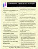 Free Performance appraisal for managers help