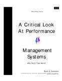 Critical Look At Performance Management