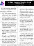 making strategic planning work